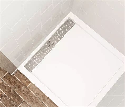 Commercial Td R 40 40 Reversible Linear Drain Shower Pan Mincey Marble