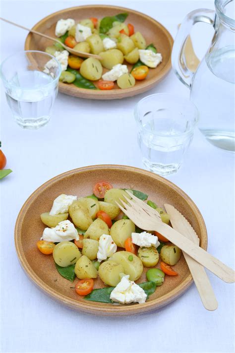 Salade dété pomme de terre Délicatesse tomates cerise pois gourmands