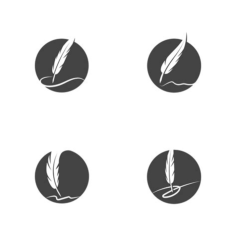 Feather pen Logo template Vector illustration 20613998 Vector Art at ...