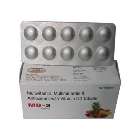 Multivitamin Multimineral Vitamin D3 Tablets, 10 X 10 at ₹ 185/box in ...