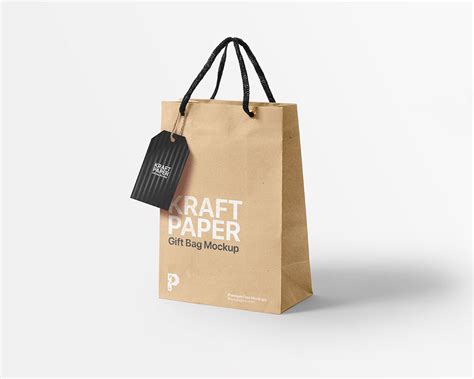 Kraft Paper T Bag Mockup With Tag Mockup Free Package Mockups