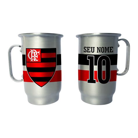 Caneca Aluminio Times Futebol Chopp Cerveja Ml Personalizada Nome