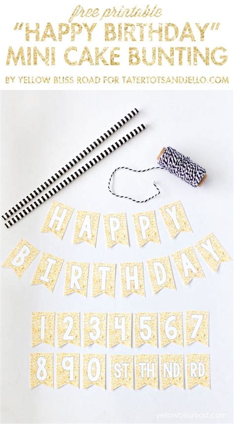 Free Printable Mini Birthday Bunting | Happy birthday printable ...