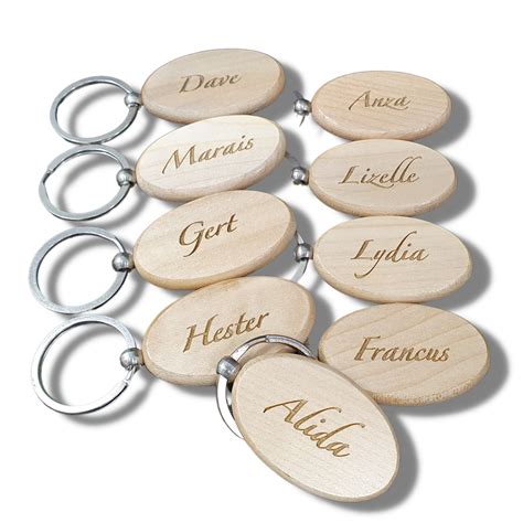 Wooden Engraved Keyrings - Rustic Worx