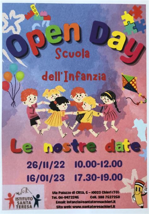 OPEN DAY SCUOLA DELL INFANZIA A S 2023 2024 SANTA TERESA CHIERI