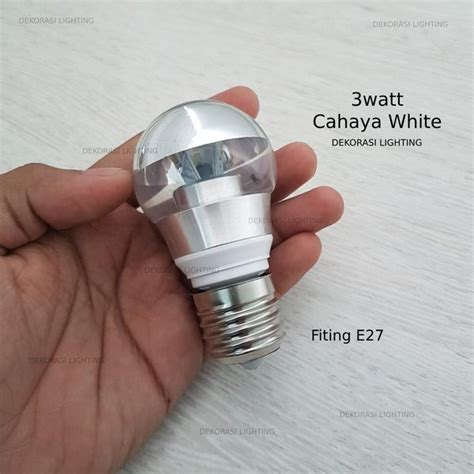 Jual L103 Bohlam Led 3w Shadowless Putih Warm White Hias Decor E27 E14