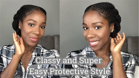 Classy And Super Easy Protective Style Natural Hair Thelifestyleluxe Youtube