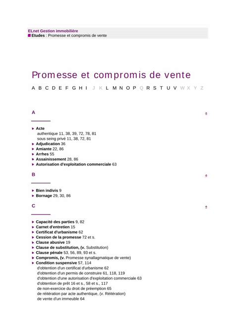 PDF Promesse Et Compromis De Vente Ddata Over Blog Comddata Over