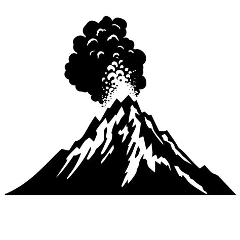 Volcano Erupting Svg Image For Cricut Silhouette Laser Machines