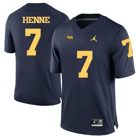 Michigan Wolverines Navy Blue Chad Henne Football Jersey - Bluefink