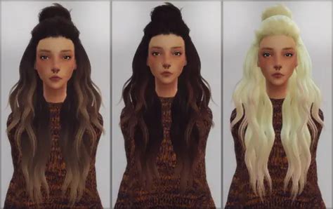 Ellie Simple Leahlilith`s Hair Retextured Sims 4 Hairs