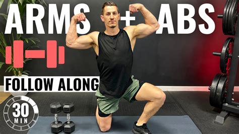 30 Min Arms And Abs Dumbbell Workout Supersets Follow Along Youtube