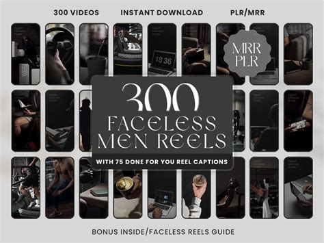 Faceless Men Reels Dark Aesthetic With Done For You Content Digital