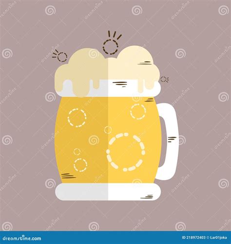 Taza De Cerveza Aislada Con Icono De Espuma Ilustración del Vector