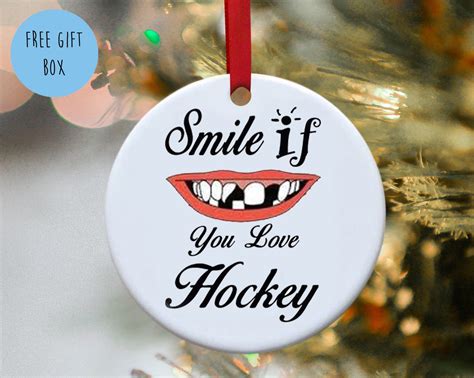 Hockey Personalized Christmas Ornament T For Hockey Etsy