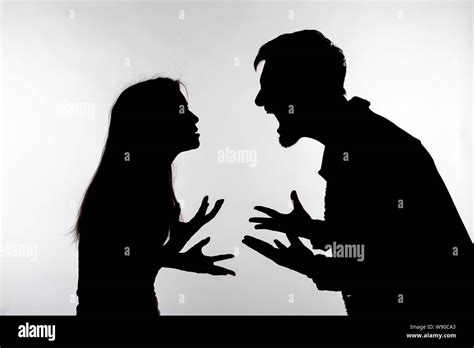 Relationship Difficulties Conflict And Abuse Concept Man And Woman