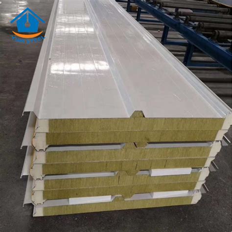 Mm Ribs Rockwool Sandwich Roofing Panel With Pu Edge Buy Zinc