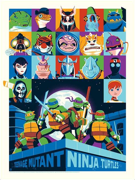 Teenage Mutant Ninja Turtles Screenprinted Poster Poster