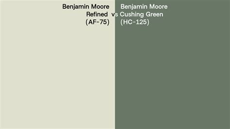 Benjamin Moore Refined Vs Cushing Green Side By Side Comparison