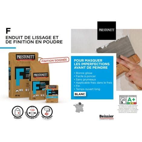 Enduit De Lissage Finition Prestonett F En Poudre En Sac Kg Pour