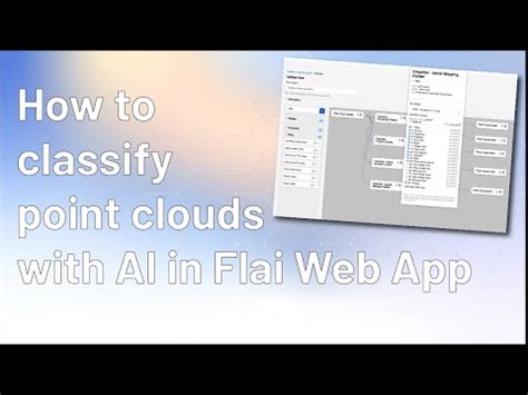 How To Classify Point Clouds With Ai In Flai Web App Youtube