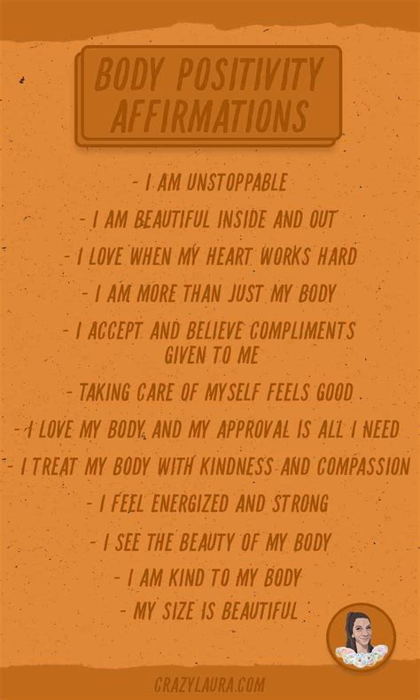 45 Body Positive Affirmations And Printable Cards Positive