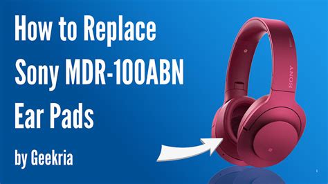 How To Replace Sony Mdr Abn Headphones Ear One News Page Video