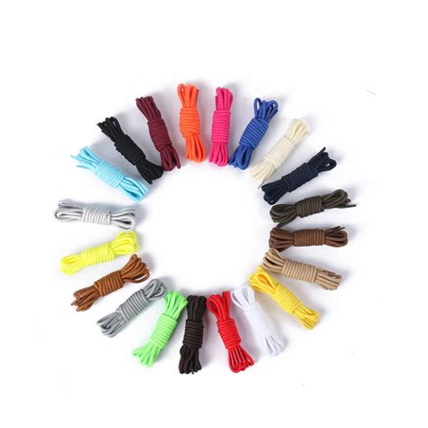 Pair Round Shoelaces Polyester Shoes Shoe Laces Boots Sneakers