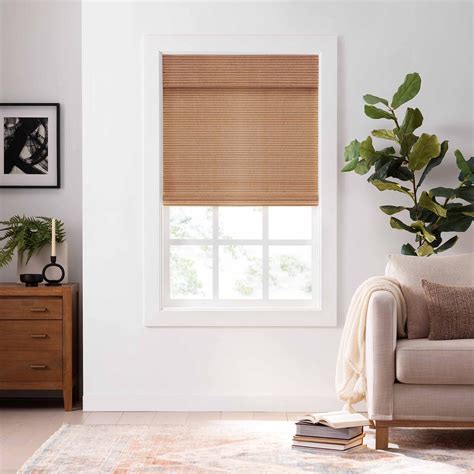 ECLIPSE Bamboo Roman Shades for Windows 23 in Wide x 72 in Long, Semi
