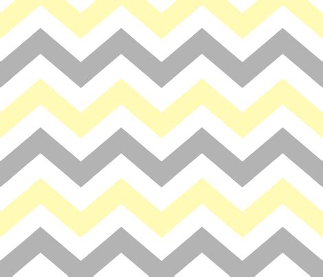 Yellow Gray Grey Chevron Large Fabric Decamp Studios Spoonflower