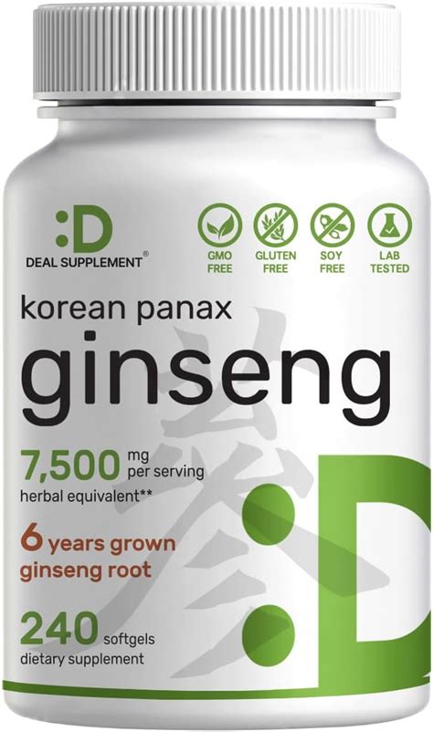 DEAL SUPPLEMENT Max Strength Korean Red Panax Ginseng Root Extract