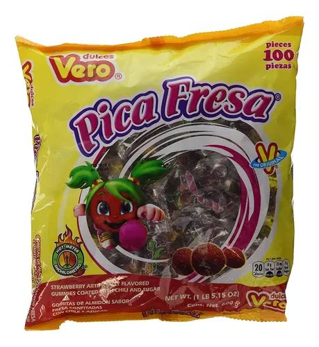 Caramelo Mexicano Con Sabor A Fresa Pica Fresa 100 Unidades Envío Gratis