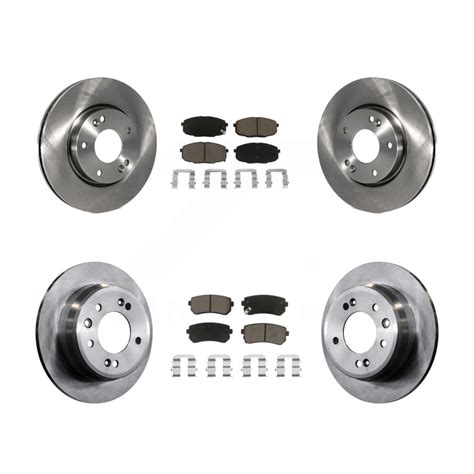 Transit Auto Front Rear Disc Brake Rotors And Ceramic Pads Kit For