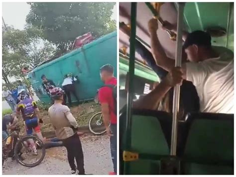 Bus Repleto De Pasajeros Se Estrell En V A De Antioquia Hay