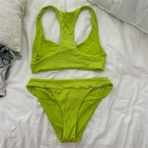 L Space Lime Green Bikini Set Size Large But Fits A Depop