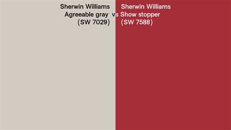 Sherwin Williams Agreeable Gray Vs Show Stopper Side By Side Comparison