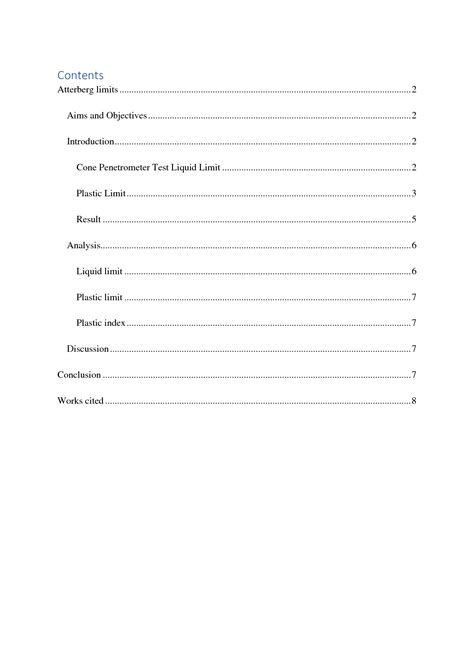 Solution Atterberg Limits Test Lab Report Studypool