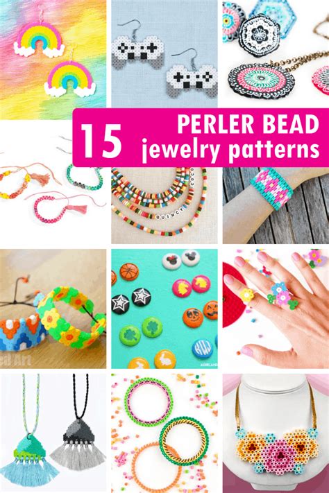 JEWELRY PERLER BEAD PATTERNS --necklaces, earrings, bracelets