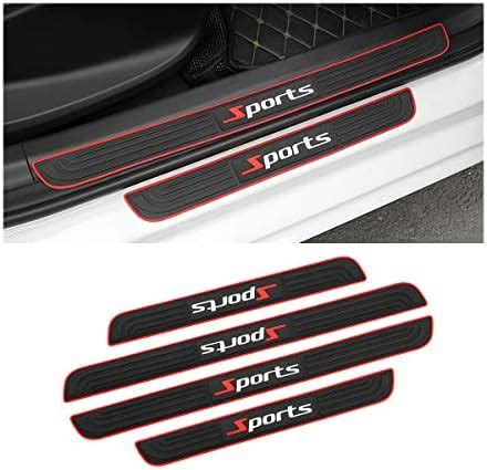 Amazon AICEL Car Door Sill Plate Protectors 4 Pcs PVC Soft Rubber