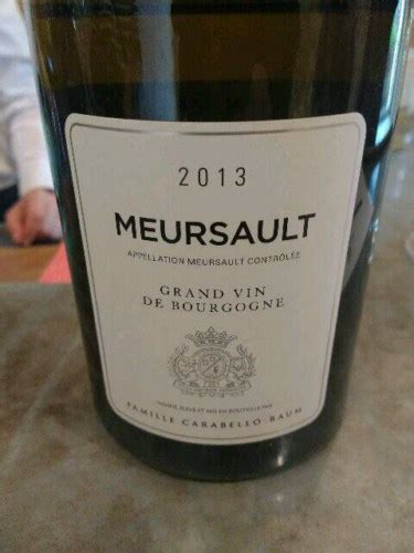 2013 Famille Carabello Baum Meursault Vivino United States