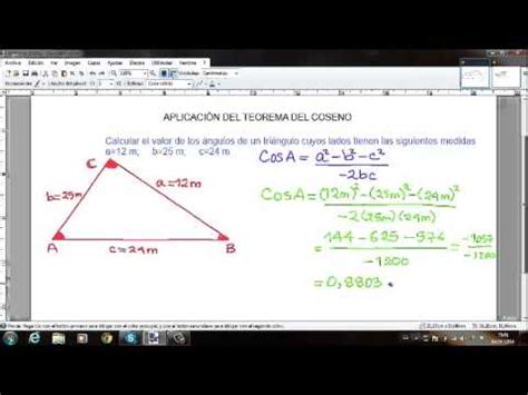 Como Calcular Angulos Internos De Un Triangulo Conociendo Sus Lados