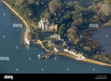 An Aerial View Of Brownsea Island Dorset Brownsea Island Sits In The