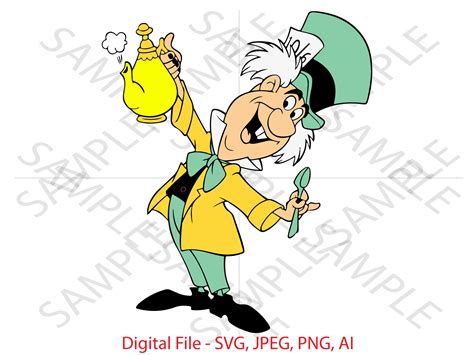 Mad Hatter Mad Hatter SVG Alice In Wonderland Alice In Wonderland