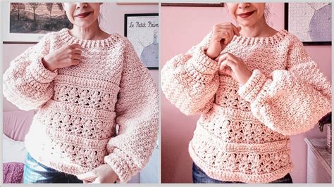 Su Ter Jersey A Crochet Para Mujer Muy F Cil Y Paso A Paso Youtube