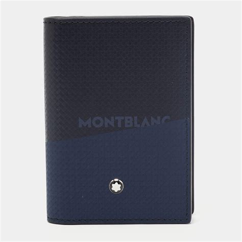 Montblanc Black Blue Leather Extreme 2 0 Business Card Holder Montblanc