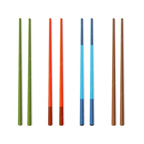 Premium Vector | Realistic Detailed 3d Food Chopsticks Set Different ...