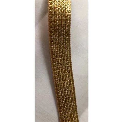 Single Sided Polyester Inch Golden Zari Garment Lace For Garments