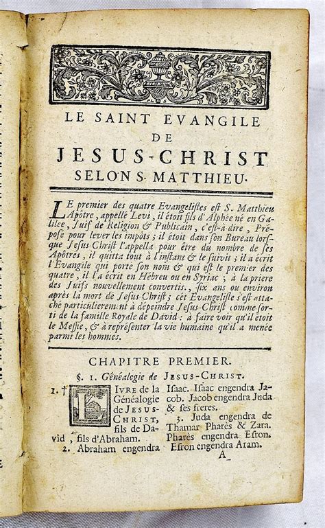 Le Nouveau Testament De Notre Seigneur Jesus Christ Traduit En