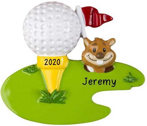 Golf Personalized Christmas Tree Ornament Custom Writing - Etsy