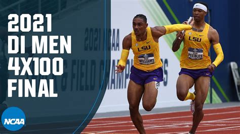 Men's 4x100 - 2021 NCAA track and field championship - Win Big Sports